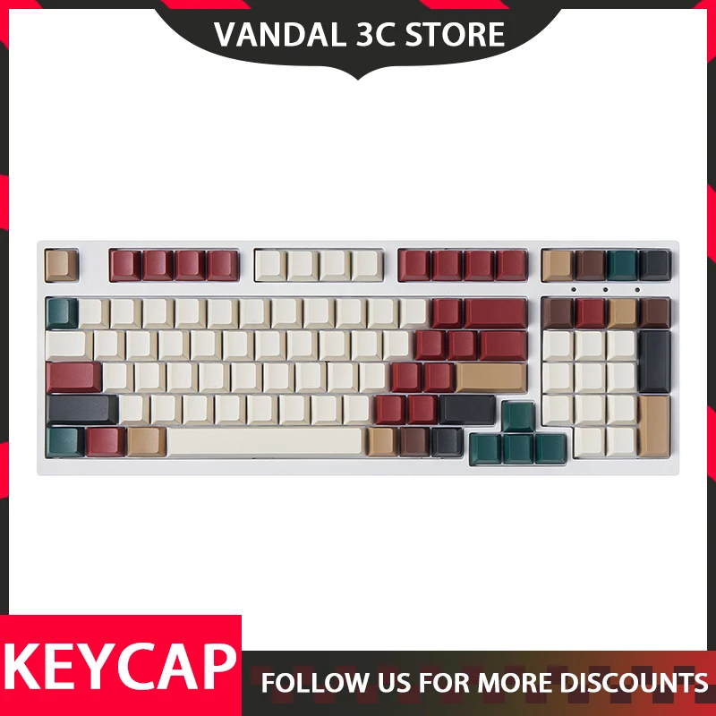 

Colorful Keycap Set 170keys Pbt Keyboard Cap No-Engraved Cherry Profile Key Cap For Mechanical Keyboard For 61/64/68/75/84/87/96