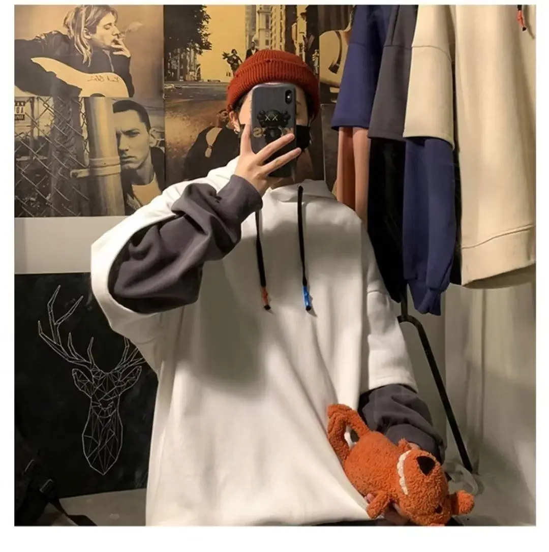 Thick Mens Hoodie - Winter Pullover with Drawstring