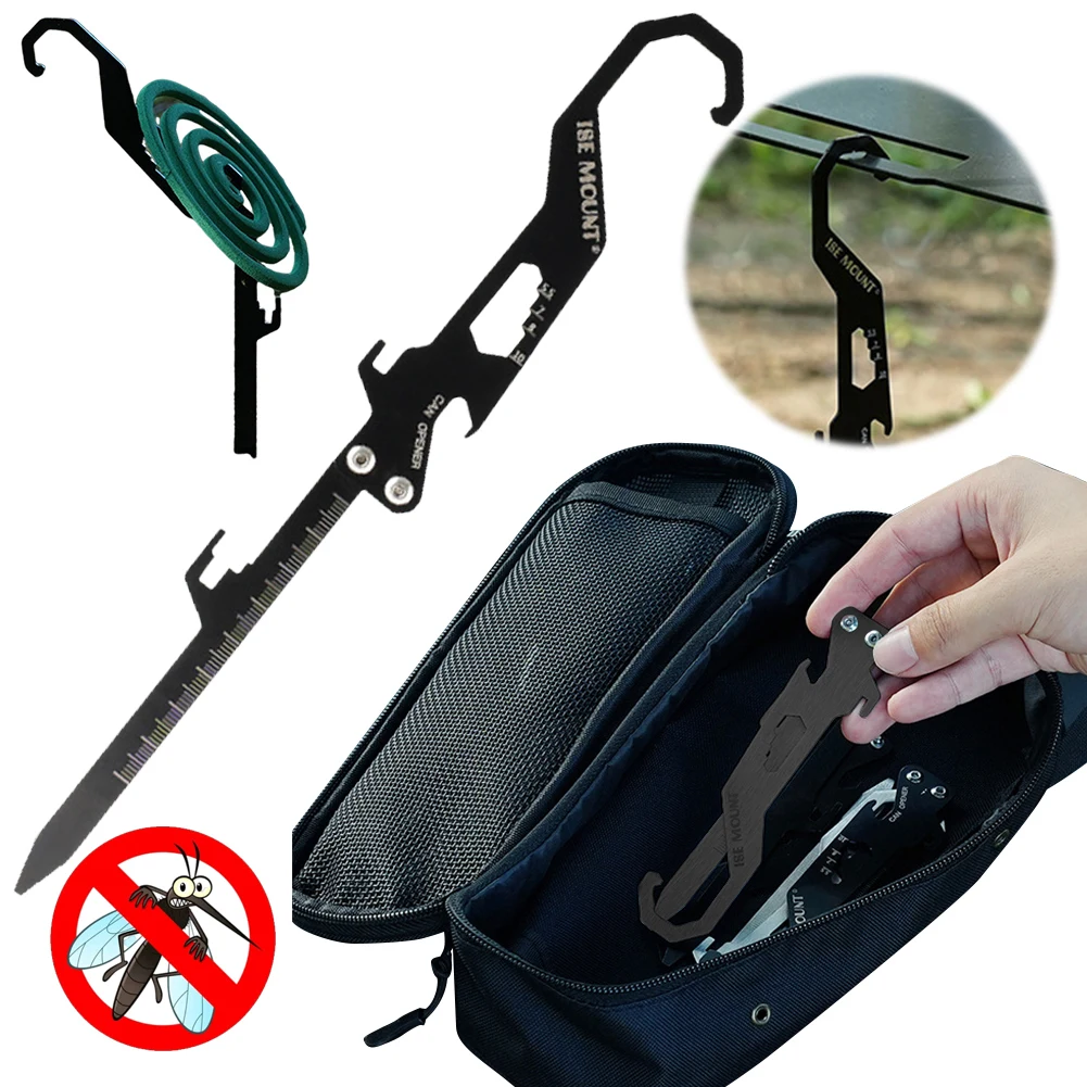 Outdoor Tent Nails Multifunctional Camping Tent Pegs Stainless Steel Tent Ground Stakes for Outdoor Camping Canopy