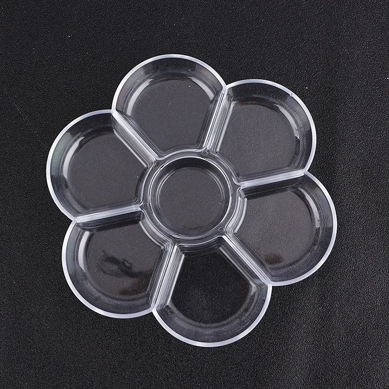 Paint Palette Plum Blossom Compartment Oval Palette Art Watercolor Gouache Pigment Dispensing Tray Painting Supplies