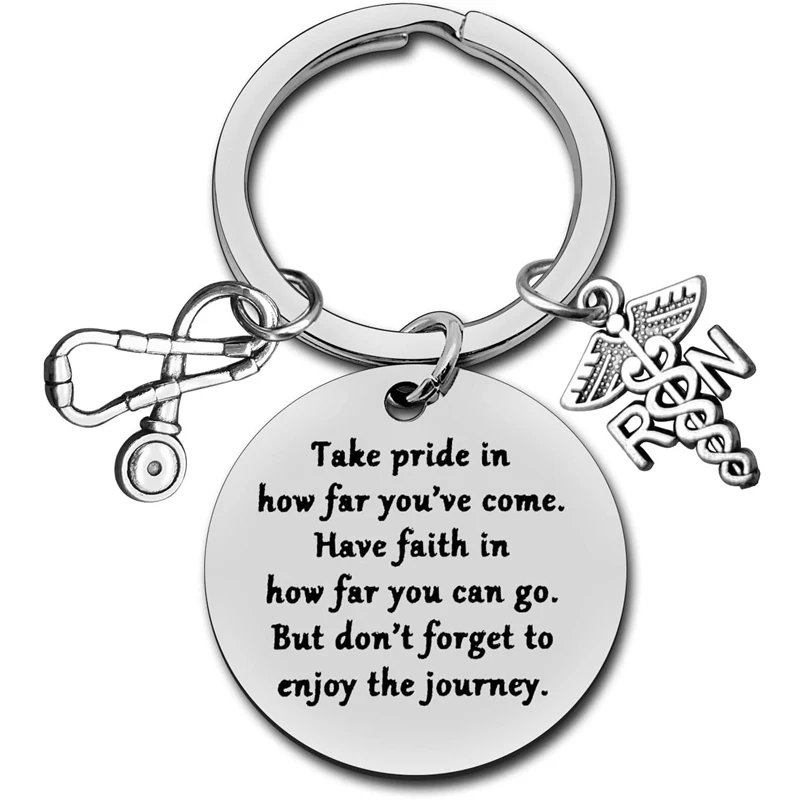 

Registered Nurse Nursing Graduation Gifts RN Nurse Keychain Inspirational Gift for Registered Nurse Student Future Nurse Gift