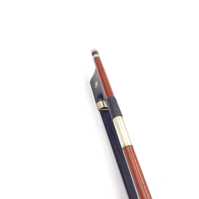 Student brazilwood 1pcs cello bow 4/4,ebony frog,Natural Mongolian horsehair horsetail,cello parts