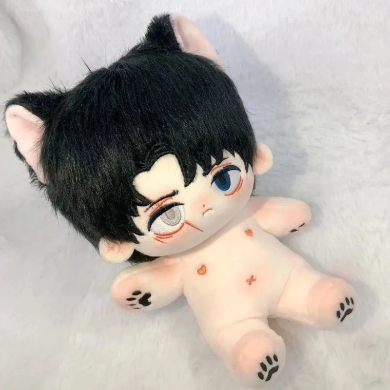 Anime Attack Levi Ackerman 20cm Nude Body Plush Doll Toys Soft Stuffed Plushie a6202