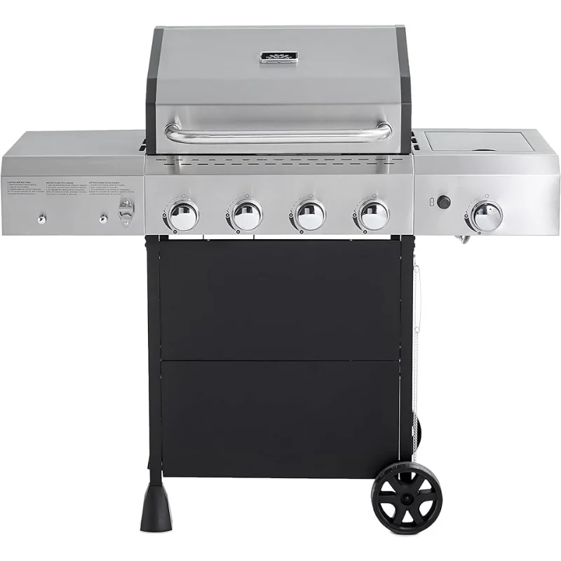 

Amazon Basics Freestanding Gas Grill with Side Burner, 4 Burner (52,000 BTU)