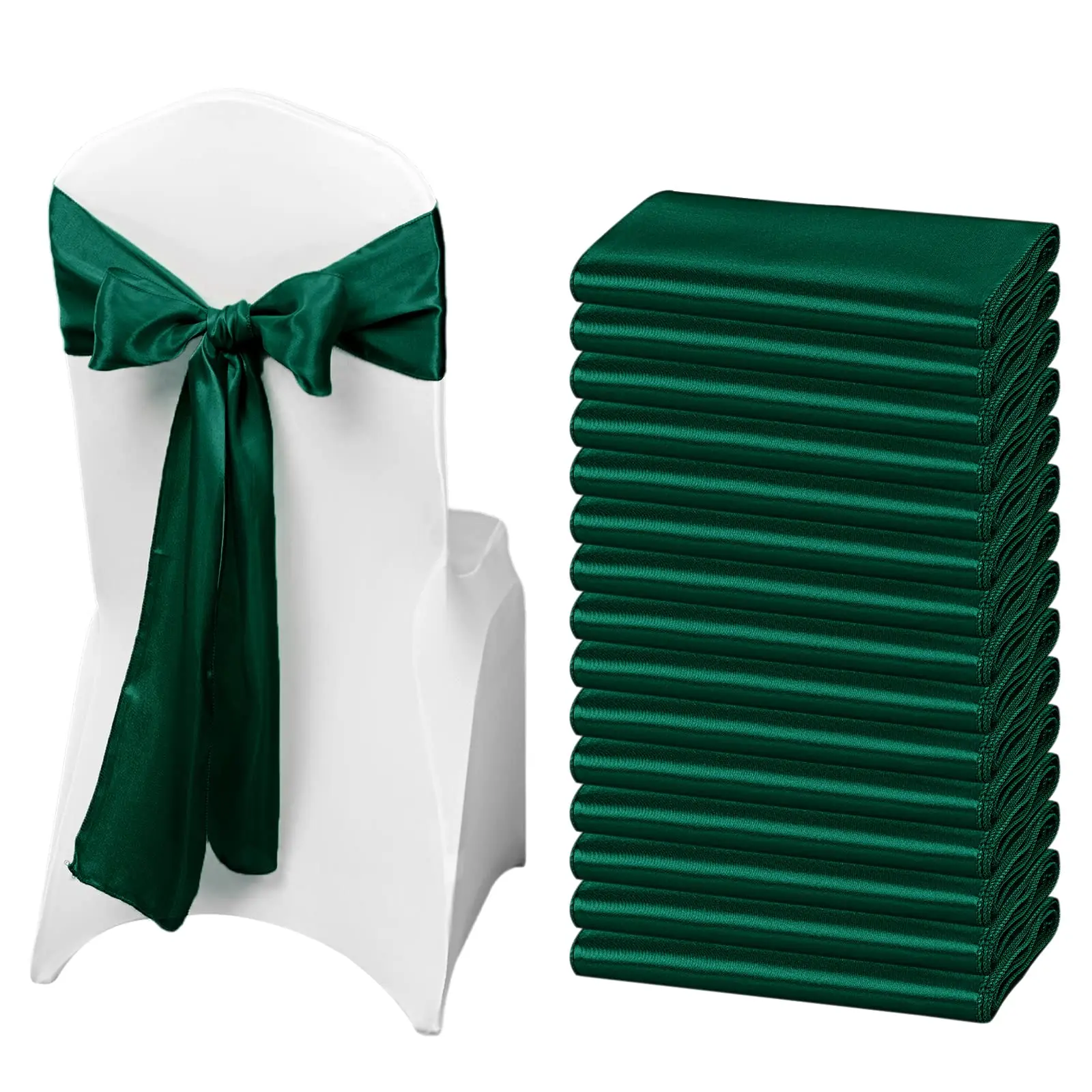 

Wholesale Satin Chair Bow Sashes Wedding Chair Knot Ribbon Butterfly Ties For Party Event Hotel Banquet Supplies Home Decoration