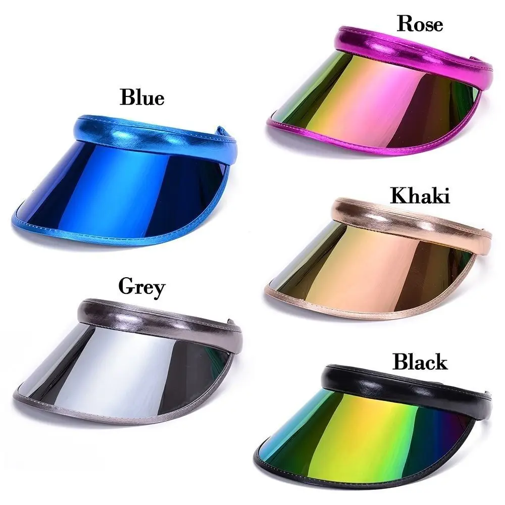 PVC Summer Baseball Hat Transparent Plastic Sports Visors Caps Women Men Anti-UV Sun Cap Outdoor Sunshade Hat