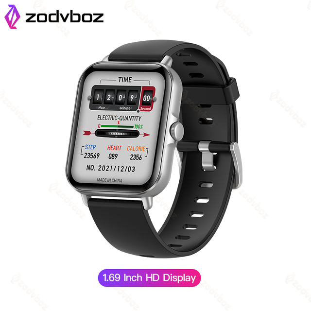 New Smart Watch Men 1.69 Inch Sreen Real-time Heart Rate Monitoring Bluetooth Call Waterproof Smartwatch For Android IOS