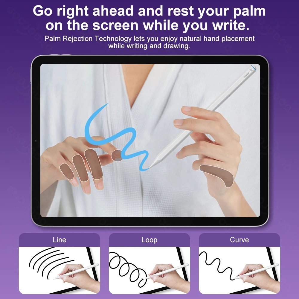 para apple pencil caneta stylus para ipad ar ar pro mini para apple lápis sem fio charing palm rejeição