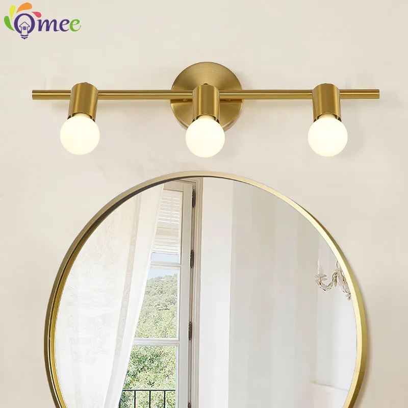 

Светодиодные комнатные настенные лампы OMEE в стиле ретро, настенные светильники в стиле рок для туалетного столика для дома, ванной комнаты, зеркала для макияжа, переднее светодиодный ное настенное бра, 220 В переменного тока