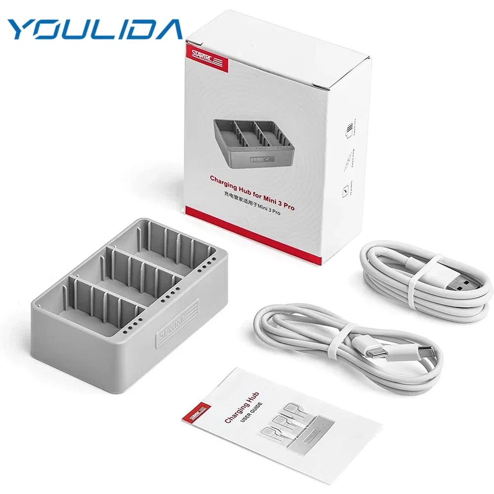 Drone Battery Charger Charger Hub DJI Mini 3 3-Way Charging Portable Intelligent Battery Fast Charging Hub DJI Mini 3 4 PRO Drone Accessories