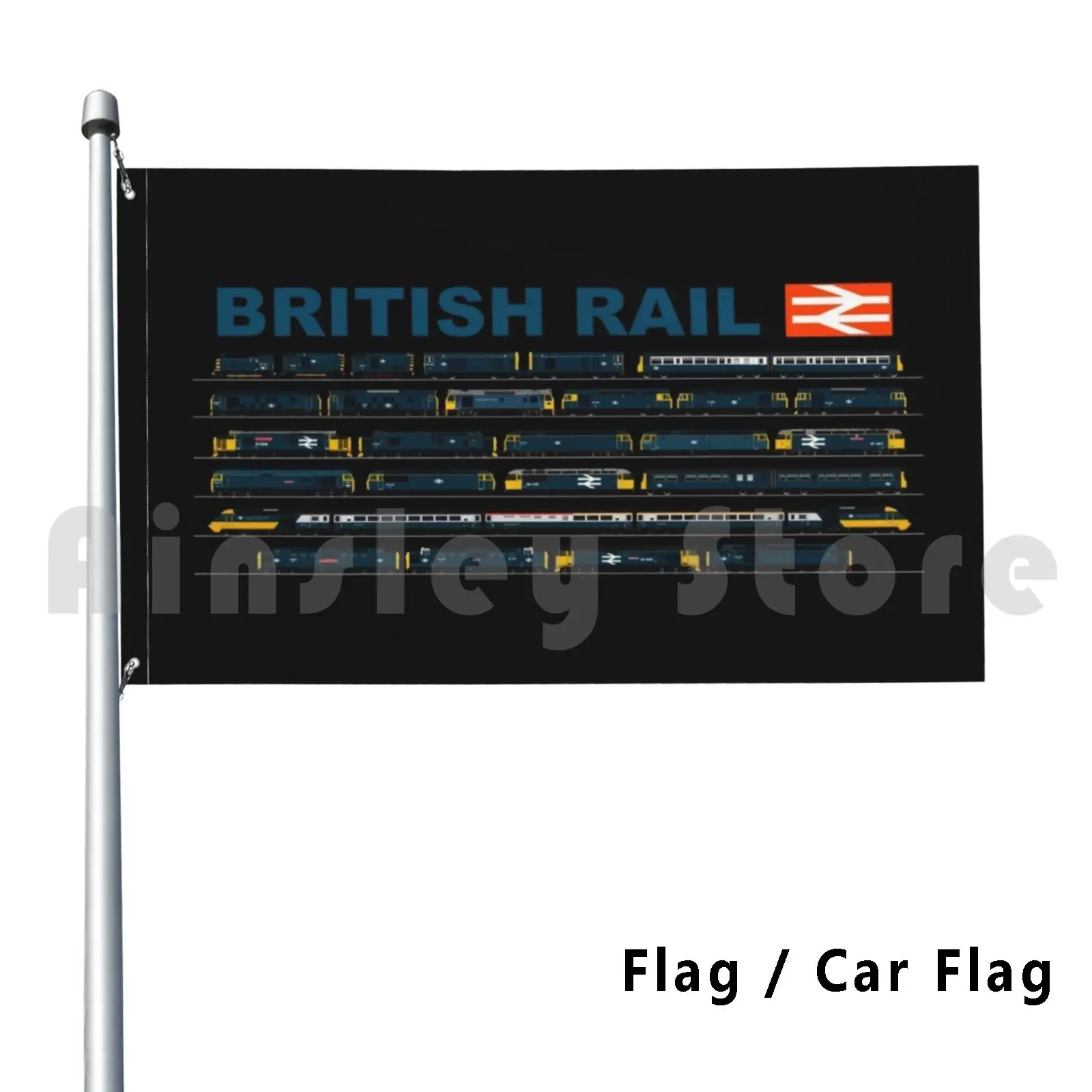British Rail Trains Outdoor Decor Flag Car Flag British Rail Hst Intercity Intercity 125 Class 47 Class 40 Class