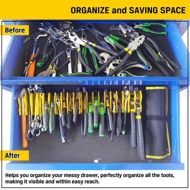 Wrench Storage Organizer 10 Slot Plier Holder Cutter Hammers Hand Tools Modular Toolbox Holder Plastic