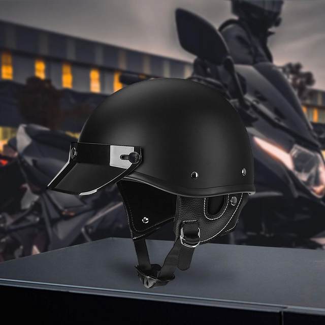Motorcycle Helmet Removable Sun Visor Comfortable Motorcycle Half Helmet