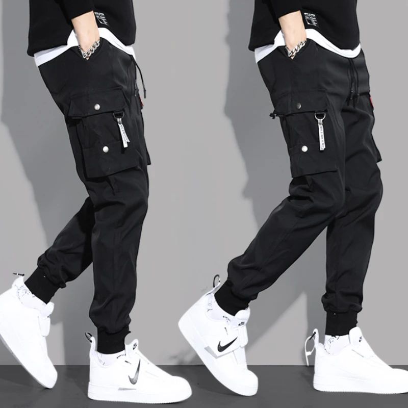 Cargo Pants Military Cargo Pants Men Casual Pants Spring Men Pants Hip Hop Harem Joggers Trousers Solid Multi-pocket Cargo Skinny Fit Sweatpants