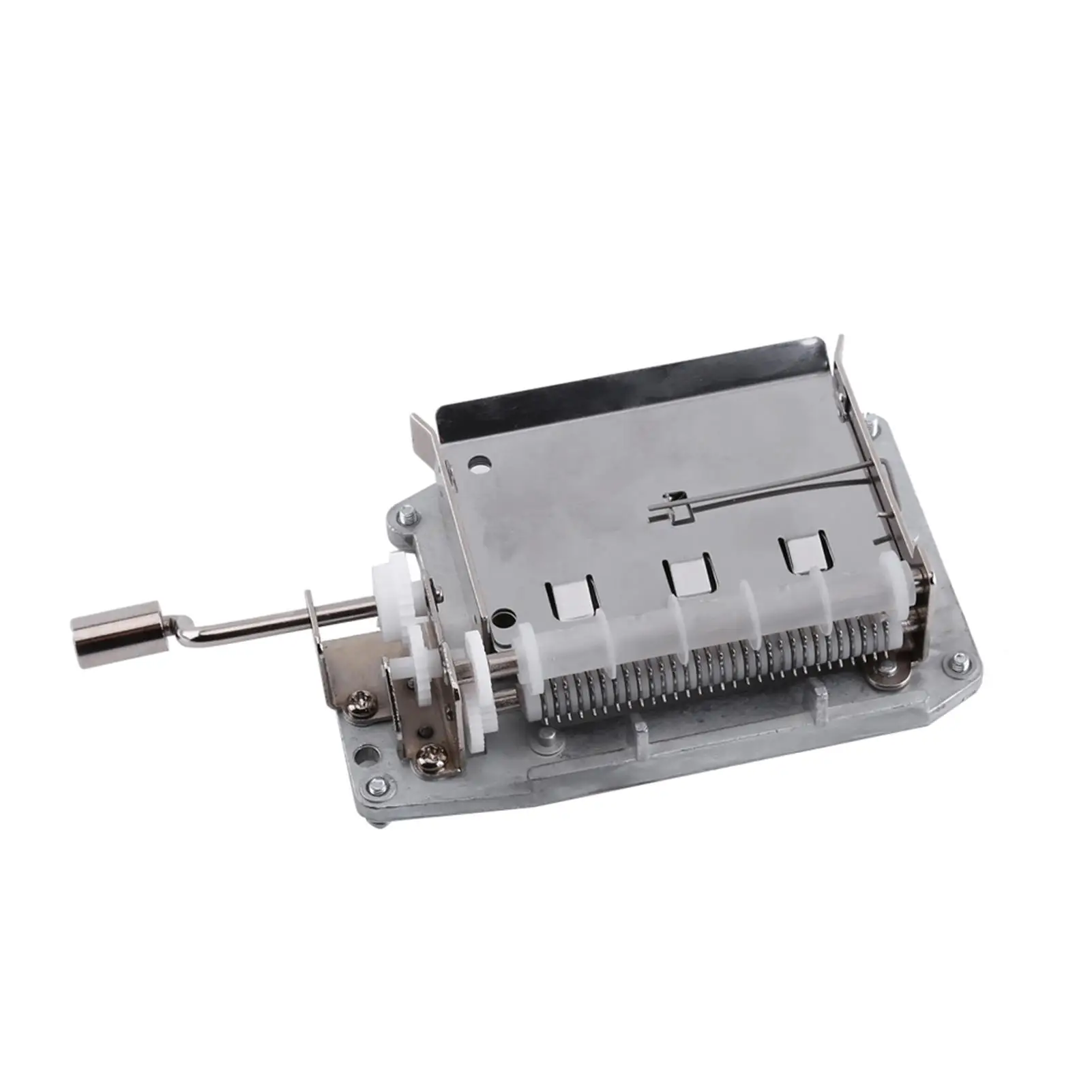 DIY 30-Note Hand Crank Music Box Movement Kit-Zinc Alloy & Paper Strips for Songs