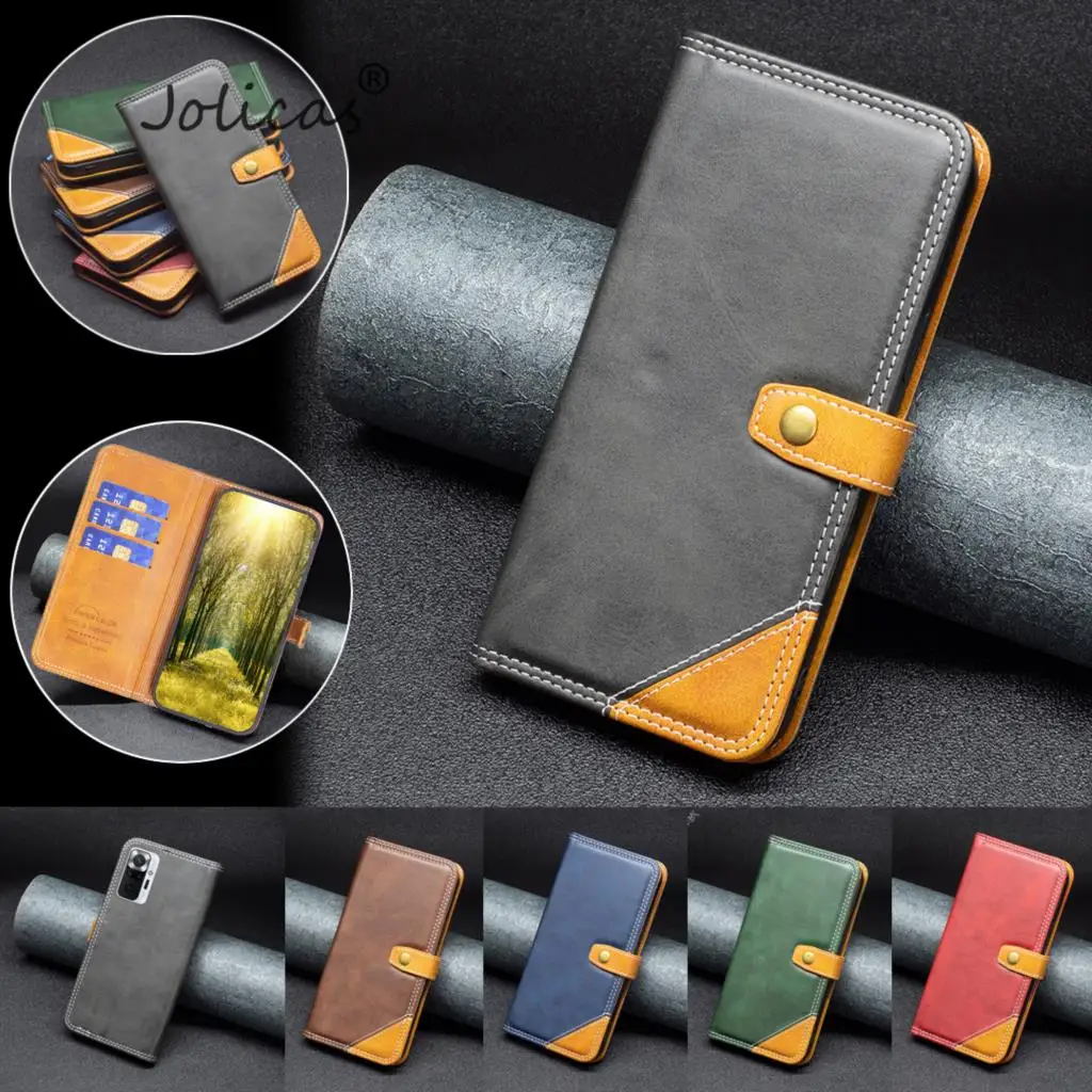 Telephone Covers For Cellular Redmi Note 10Pro Black Flip Wallet Phone Shell Case Xiaomi Redmi Telefon Note 10 Pro Max Fitted