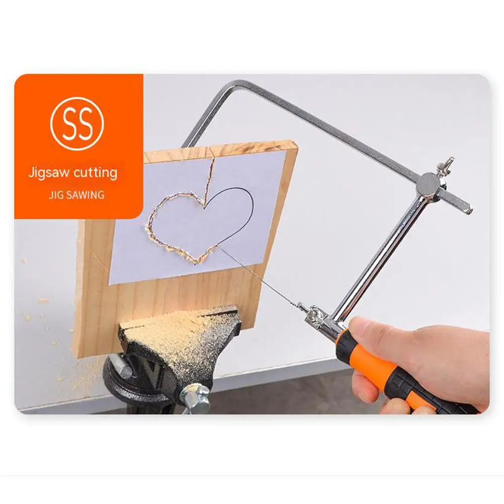 YOUZI Adjustable Frame Sawbow With 5pcs Blades Ushape Coping Jig Saw