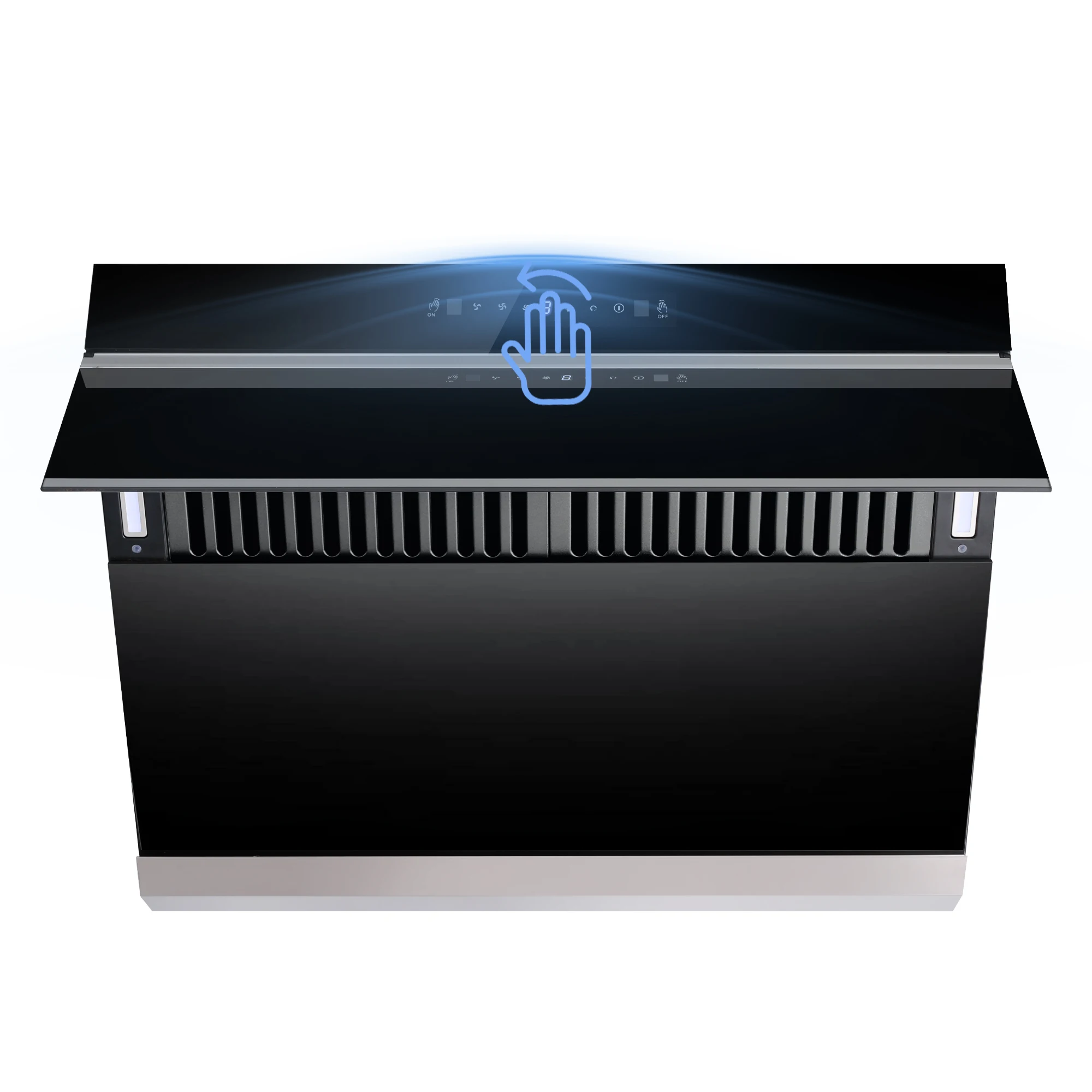 900CFM 30"Under Cabinet/Wall Mount Range Hood w/Heated Auto-Clean Gesture&Touch Control Tempered Glass 3-Speed & Baffle Filter 1