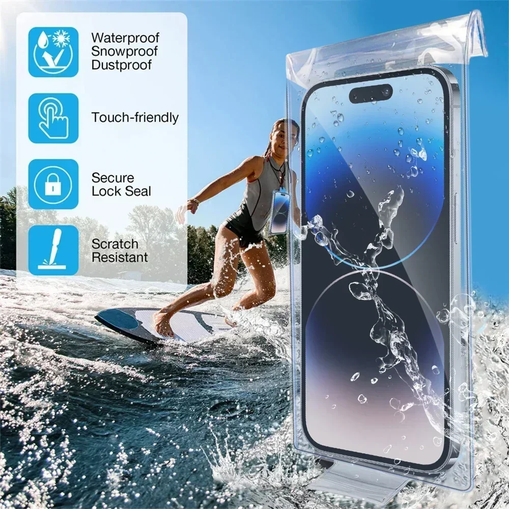 1-10PCS Cycling Rainproof Phone Pouch High Sensitivity Transparent Cellphone Cover Bag for IPhone Samsung Mi Waterproof Covers 6