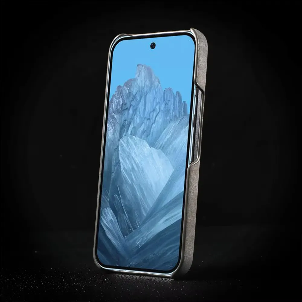 Luxury Sheepskin Leather Magnetic Phone Case - Shockproof Business Matte Hard Solid Cover