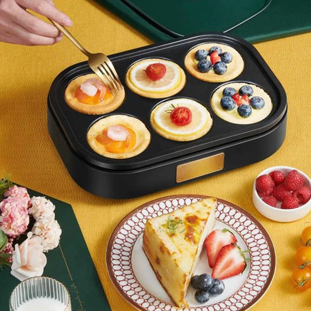 Padella per uova a 6 fori pentola antiaderente per la colazione frittata  elettrica multifunzionale Hamburger Pancake Making Mold Machine - AliExpress