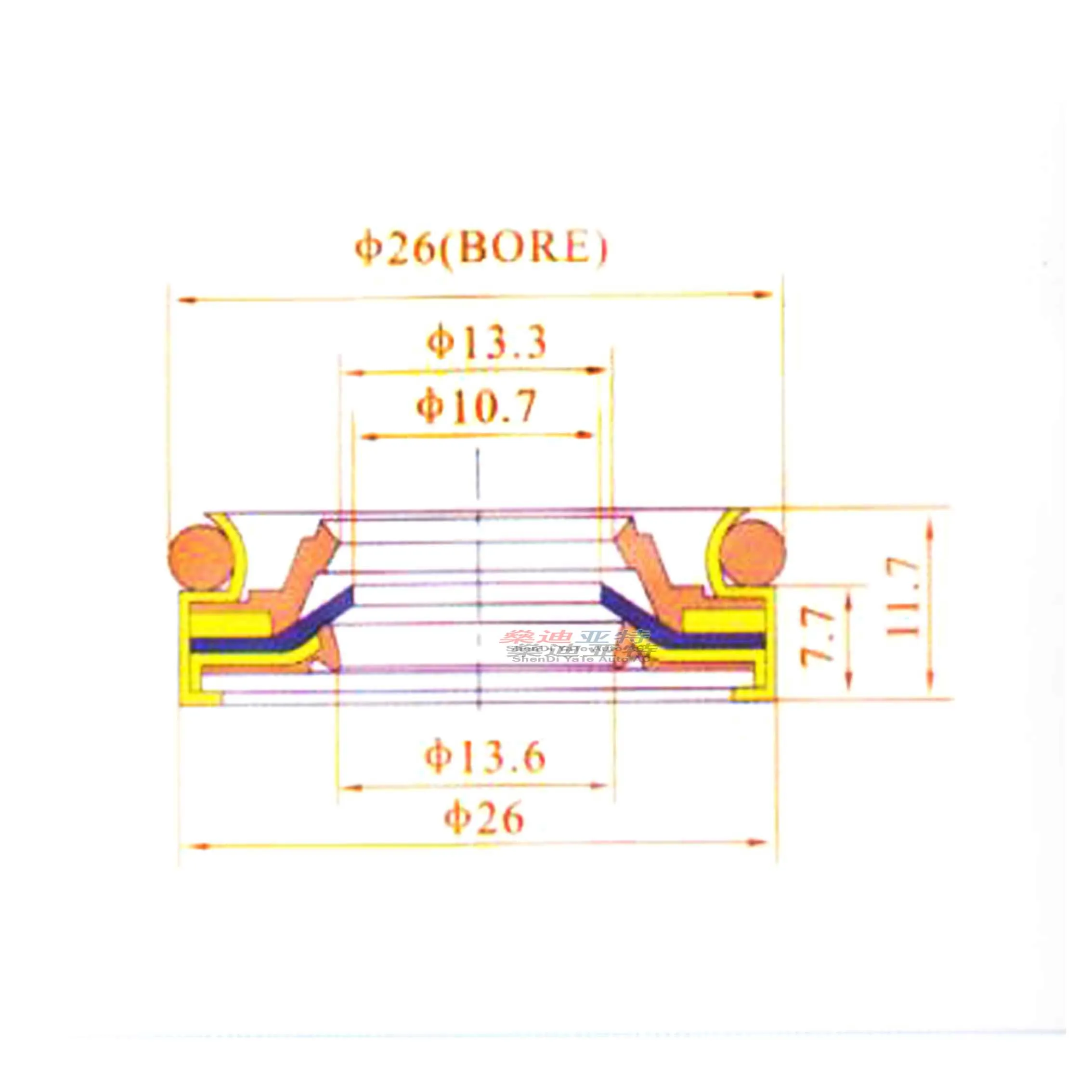 5pcs Auto Air-Conditioning Compressor Shaft Seal Gasket Stamp Oil Seal For Saden SD708 SD709 Compressor