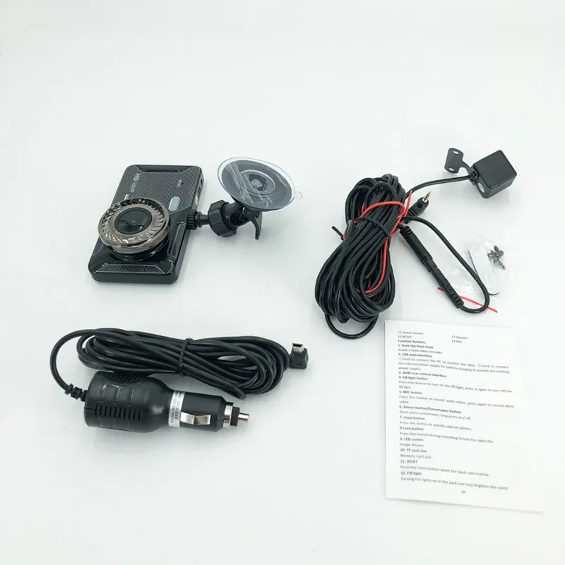 H309 4 Inch IPS Touch Screen Dash Cam 1080P Car DVR with Rear View Dual Lens Car Camera Dashcam Video Recorder Night Vision