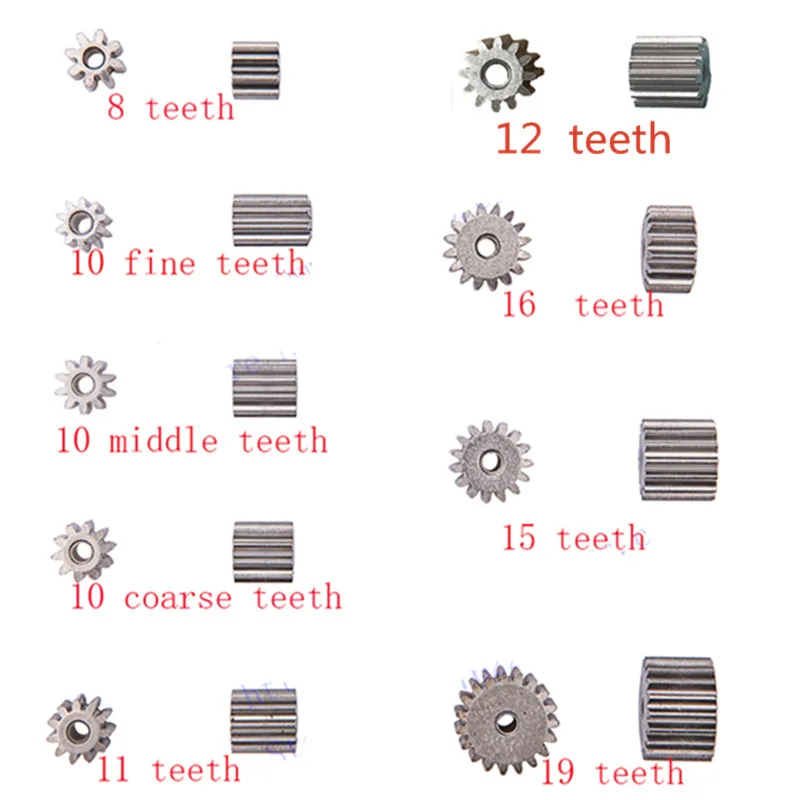 2 ks elektrický motorový kov mechanismus, 6V 12V stejnosměrný motorový mechanismus, motor mechanismus 8 zubů 10 zubů 11 zubů 12 zubů pro 380 390 550 570 motorový