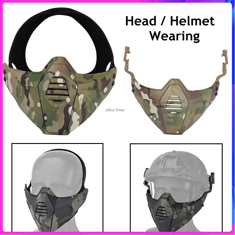 

Tactical Airsoftsports Masks Mens Outdoor Shooting Paintball Cs Wargame Combat Half Face Airsoft Mask
