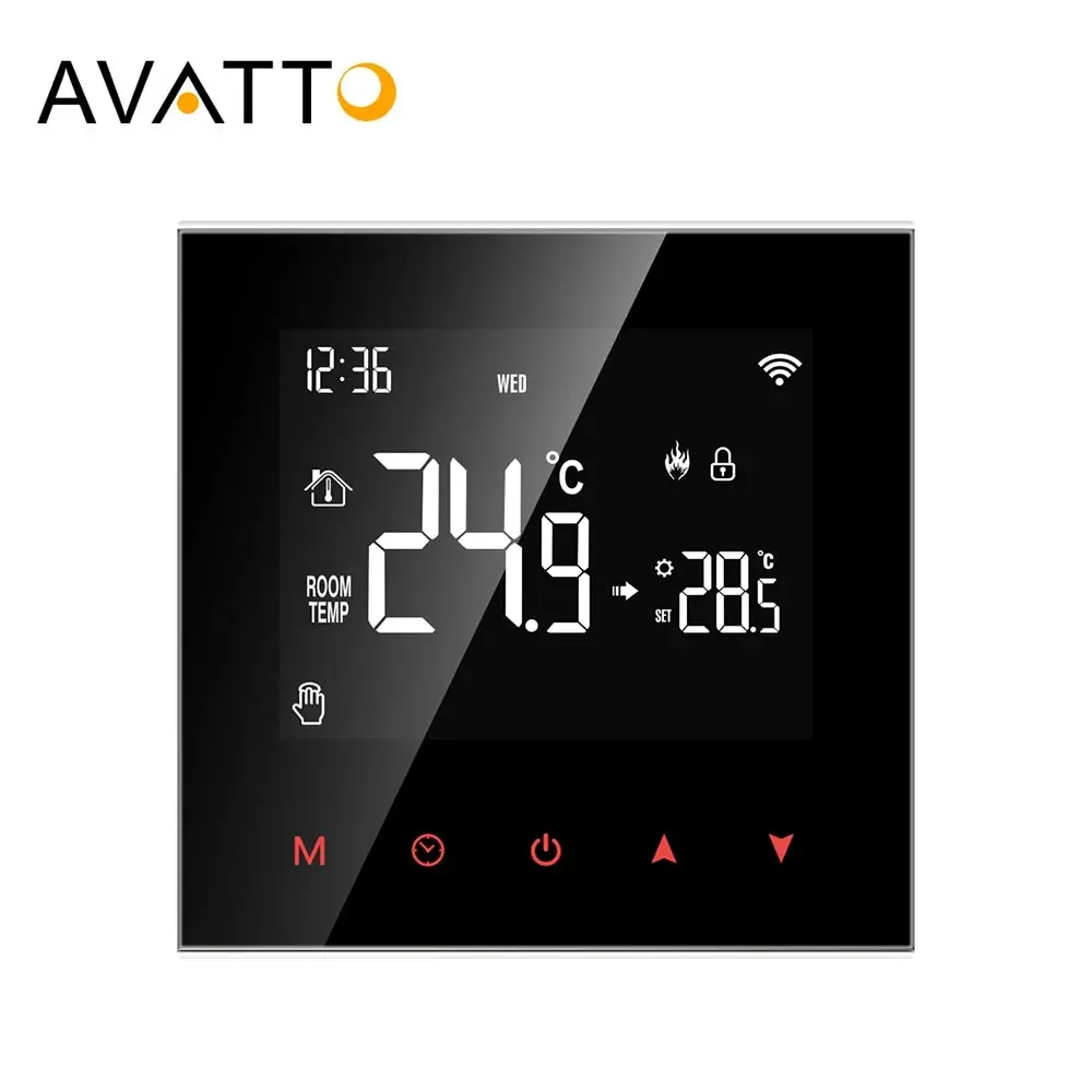 AVATTO Tuya WiFi Smart Thermostat Electric Floor Heating Water/Gas Boiler Temperature Controller Support Google Home Alexa Alice smart thermostat,temperature controller