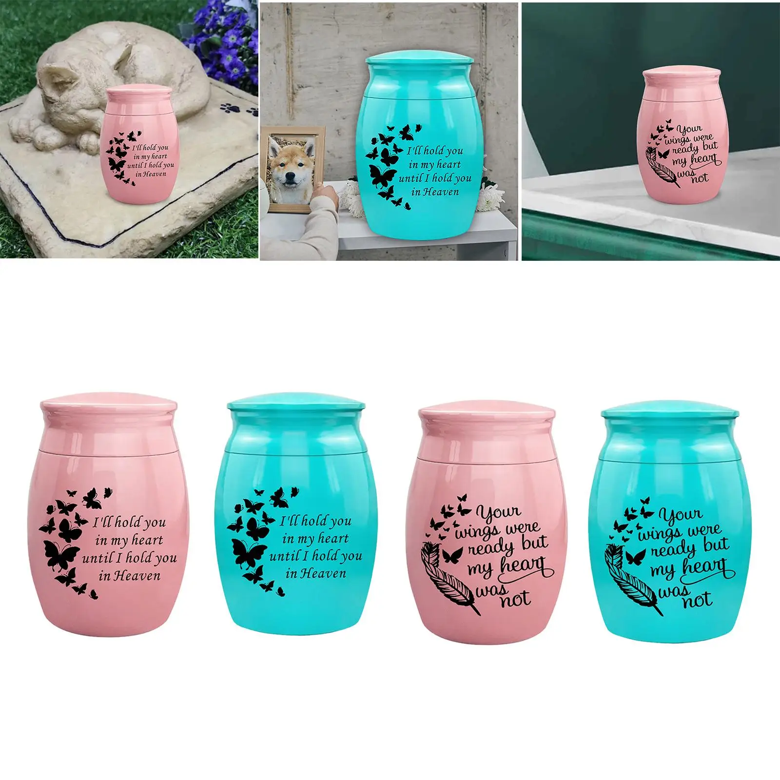 Memorial Pets Urn Keepsake Urns Final Comforting Resting Place Pet Hair Storage Jar Souvenir for Dogs Cats Puppy Rabbit Kitten Memorial Pets Urn Keepsake Urns Final Comforting Resting Place Pet Hair Storage Jar Souvenir for Dogs Cats Puppy Rabbit Kitten