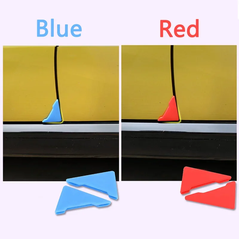 Car Front Door Corner Anti-collision Protector 90 Degree Angle Door Bumper Silicone Anti-Scratch Cover 2pcs for Auto
