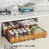 Pull-Out under the Cabinet Storage Straw Kitchen Organizer Rack for Utensils Cutlery Maximizing Space,Width Extendable 6