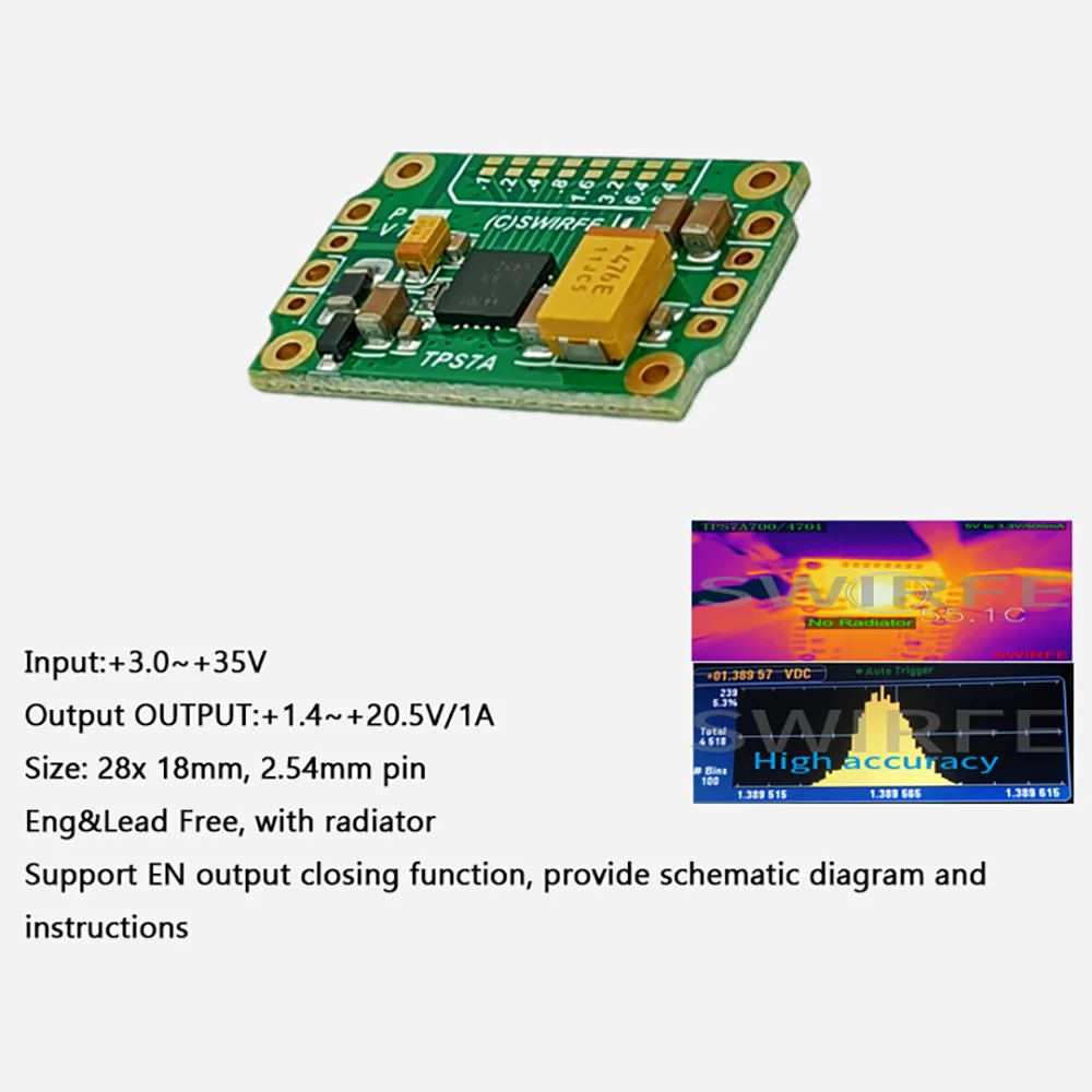 TPS7A4700 1A RF Linear Spannung Rregler Power Converter DC 3V ~ 35V Zu 3,3V 5V 9V 12V 15V 24V Hifi DAC Audio Verstärker Opamp – Detail 1