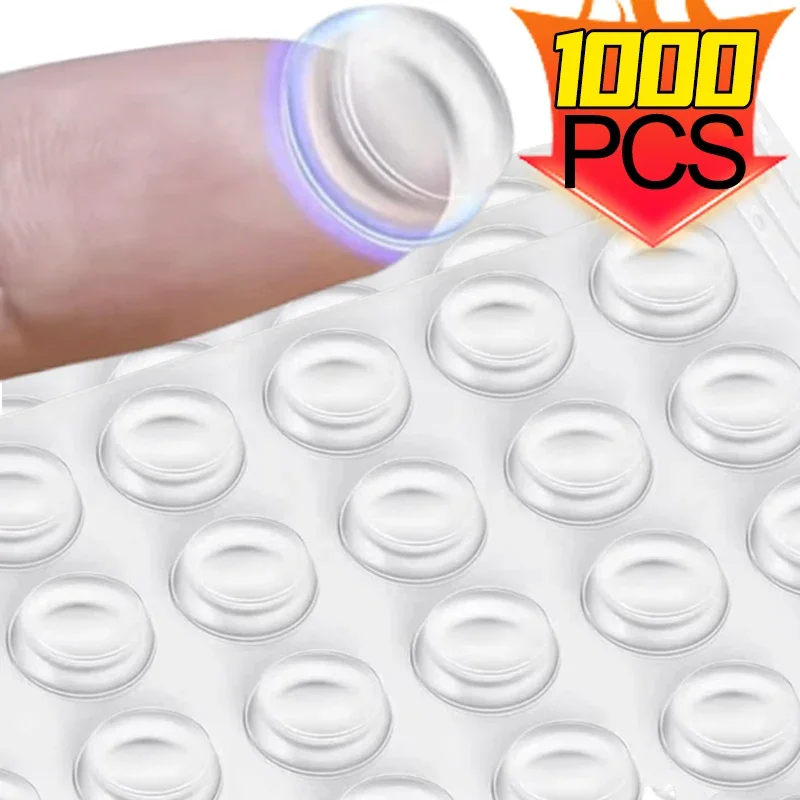 Silicone Furniture Pads 1000/100pcs Self-Adhesive Clear Door Stop