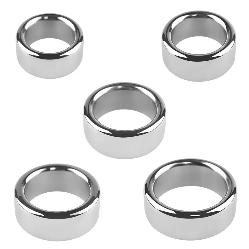 7 Size Small Stainless Steel Metal Lock Set Male Erection Delay Time Ring Bondage Sex Toy For Big Man_voghion.com