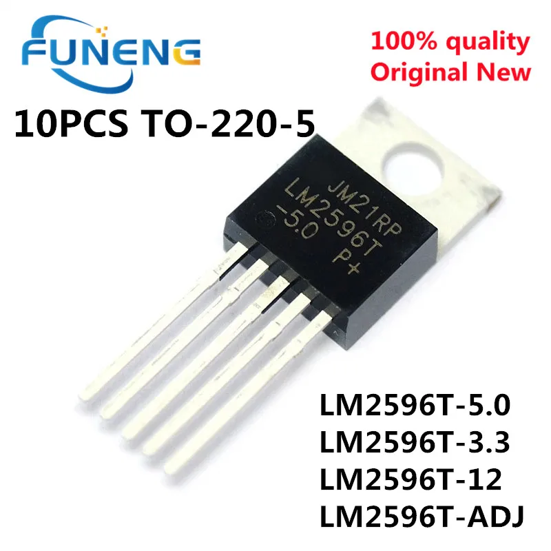 10Pcs Lm2596T-5.0 To220-5 Lm2596T To-220 Lm2596-5.0 Lm2596T-3.3 Lm2596-3.3 Lm2596T-12 Lm2596-12 Lm2596T-Adj Lm2596-Adj Lm2596T-5