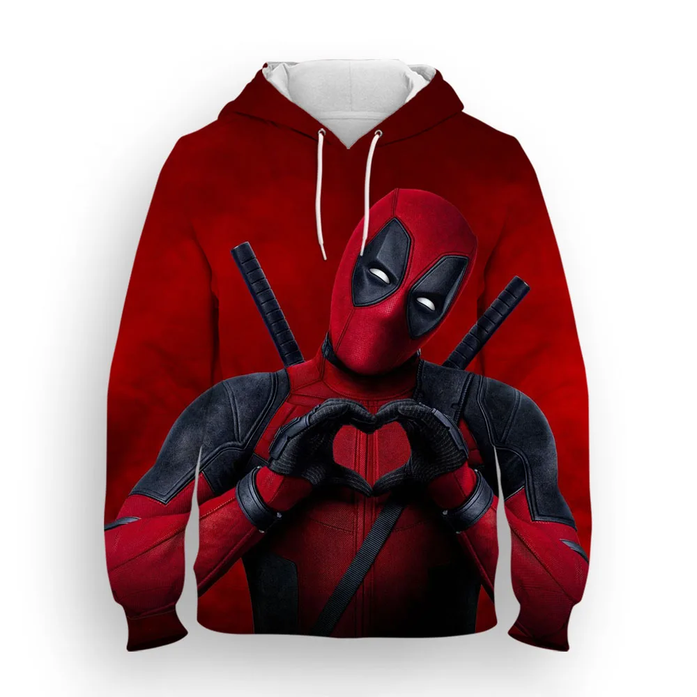 Sudadera con capucha Miniso para hombre con estampado 3D de Deadpool, estilo hip hop callejero, para deportes al aire libre, ropa informal diaria para hombre