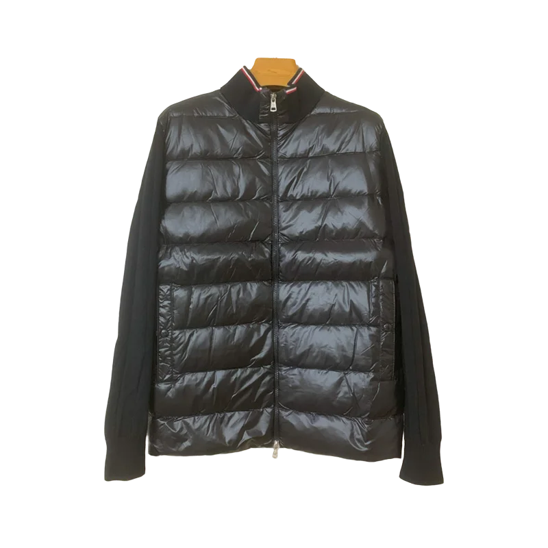 High Quality Men Winter Knitted White Duck Down Jacket Outdoor Patchwork Warm Sports Light Jacket