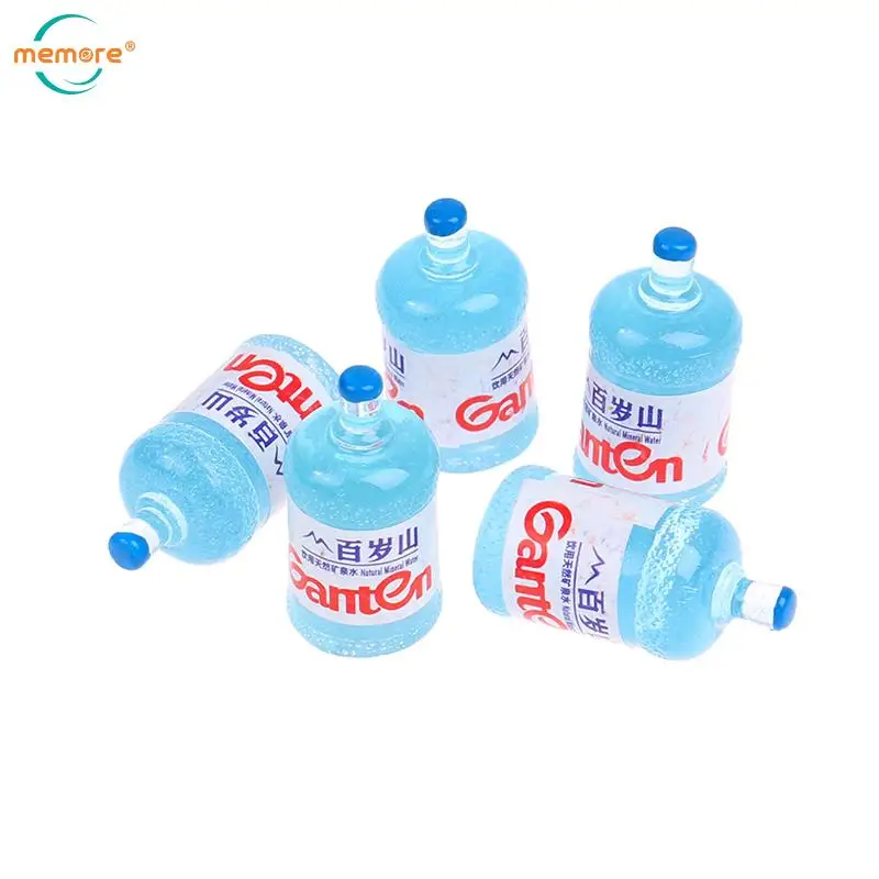 5pcs/lot 112 Dollhouse Miniature Mineral Water Bottles Mini Big Vat