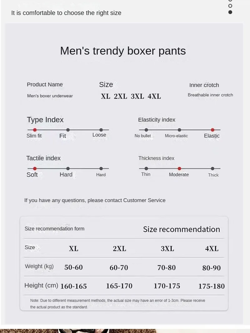 Box shorts Persönlichkeit Boxer Sport weich sexy atmungsaktive Männer Unterhosen Herren Höschen große Höschen Unterwäsche Unterwäsche – Detail 3