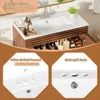36" Bathroom Vanity with sink,Freestanding Vanity sink with Storage, Particleboard Frame with Wood Grain Laminate, Walnut 4