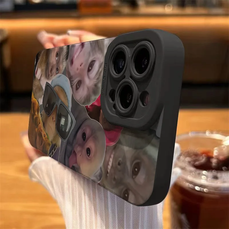 Creative Monkey Pattern Shockproof Candy Soft Phone Case
