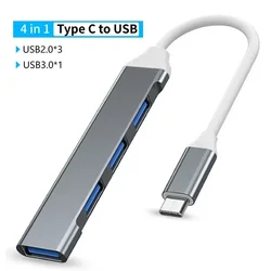 Versatile 7-Port USB Hub & Multi Adapter (4 in 1 Type C)