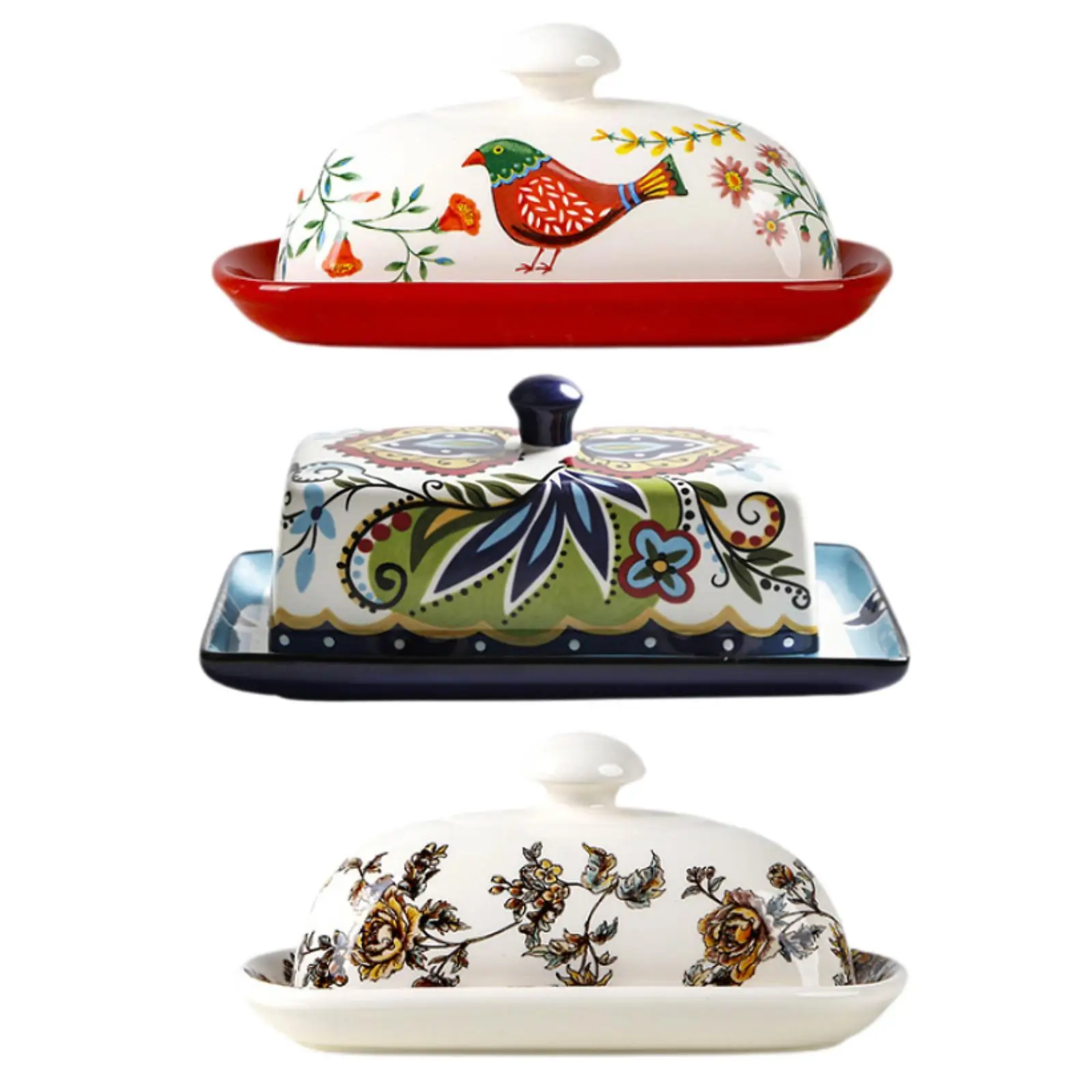 Cheese Butter Keeper Butter Plate with Lid Holder Container Kitchen Accessory Minimalist