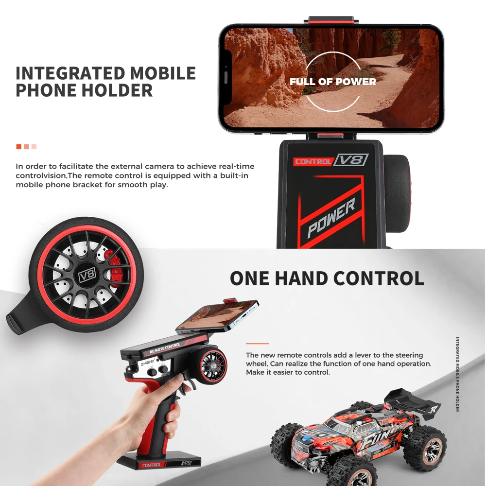Red Electric Monster Truck Toy Car for Kids