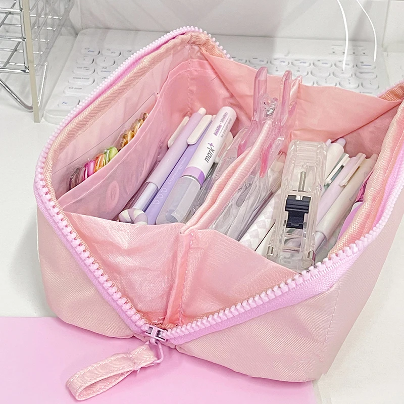 여아용 귀여운 대용량 연필 가방, 학생 문구 용품