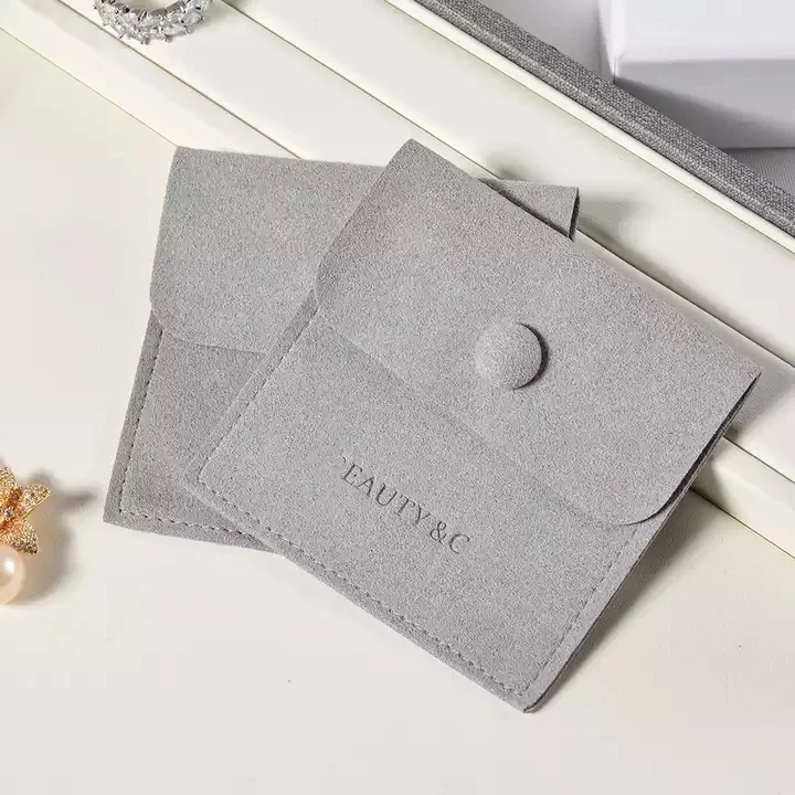 

100PCS Wholesale Personalized Jewelry Pouch Custom Microfiber Jewelry Packaging Bag For Jewelry Storage