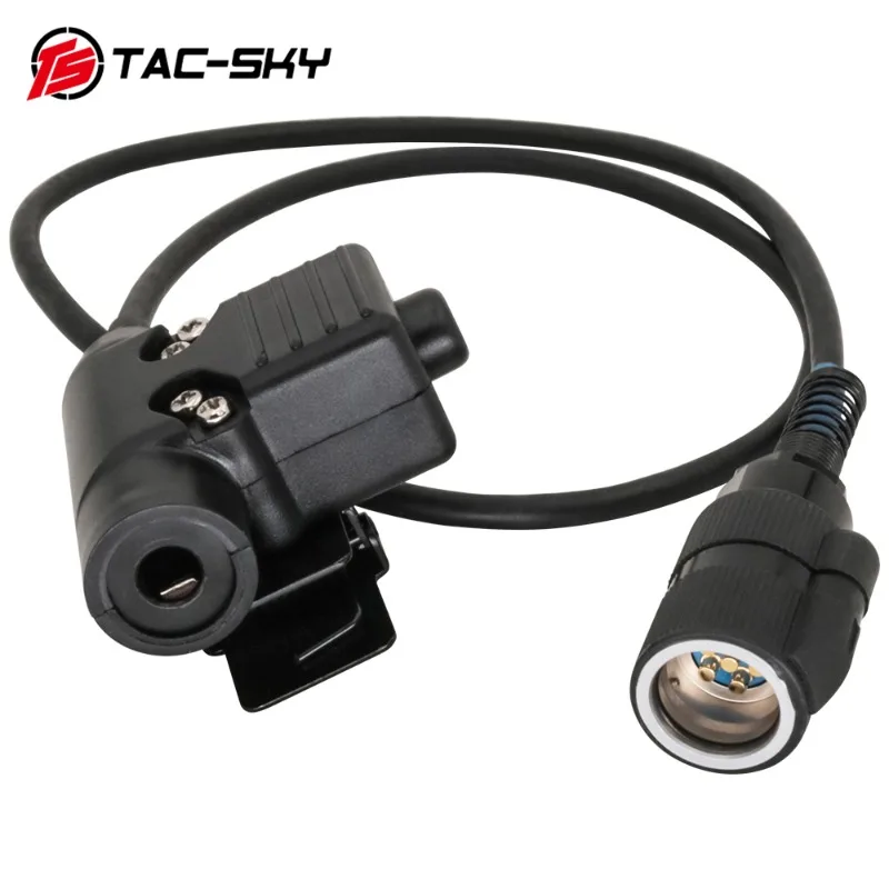 TAC-SKY AN/PRC 148 152 Walkie Talkie Dummy Model PTT Adapter 6 Pin U94 PTT Military Headphone Connector PTT