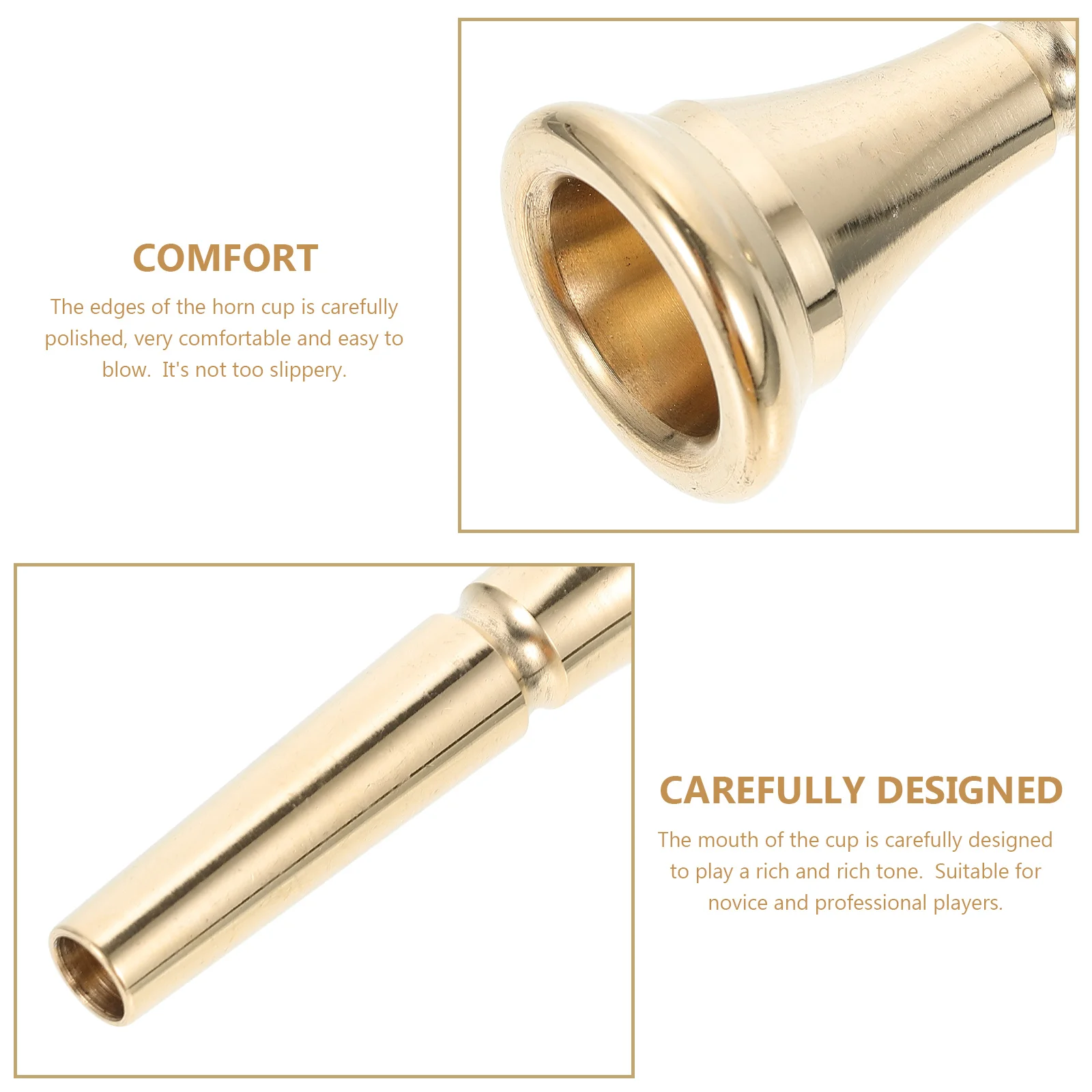 Music French Horn Mouthpiece Trumpet Accessories Klaxon Copper Instrument Accessory